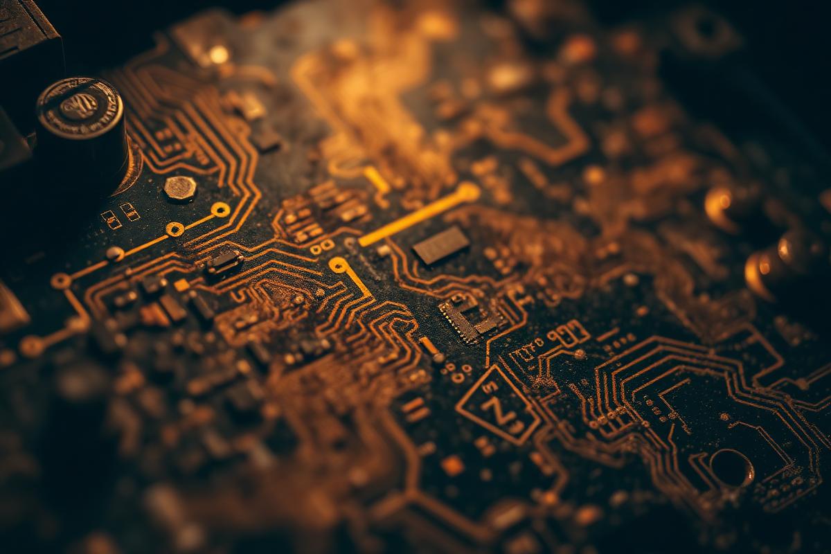 Macro shot of a circuit board